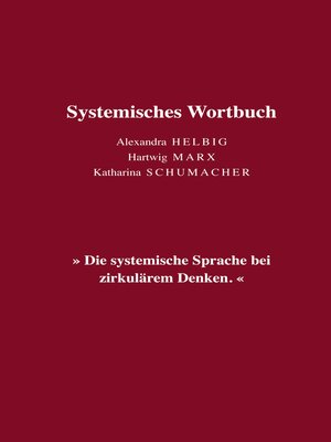cover image of Systemisches Wortbuch